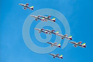 Frecce Tricolori Tricolour Arrows at Pisa Airshow, Italian National Acrobatic PAN