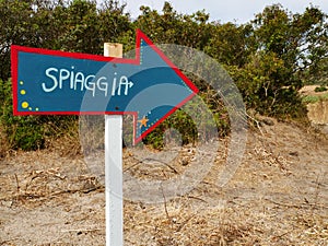 Freccia spiaggia arrow photo