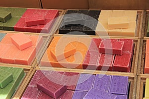 Frech soap at a market stall