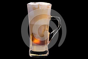 Freddo Cappuccino - Sugar, Espresso, Ice, Cream milk in a glass photo