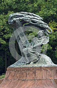 Frederic Chopin monument, Warsaw, Poland.