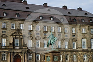 Frederik VII statue in front of Christiansborg Palace
