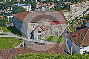 Fredriksten fortress (the large powderhouses)
