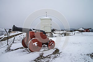 Fredriksten fortress, Over the King's Bastion (Winter Scene)