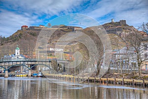 Fredriksten fortress overlooking Norwegian city Halden