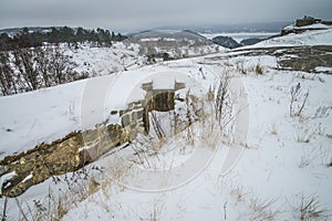 Fredriksten fortress, The Southern Curtine Wall (Winter Scene)