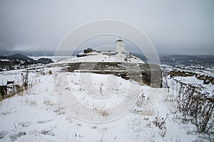 Fredriksten fortress, The Southern Curtine Wall (Winter Scene)