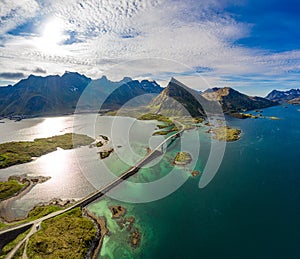 Fredvang Bridges Panorama Lofoten islands