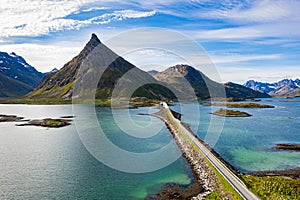 Fredvang Bridges Panorama Lofoten islands