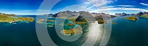 Fredvang Bridges Panorama Lofoten islands