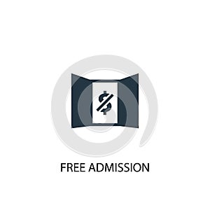 Free Admission icon. Simple element