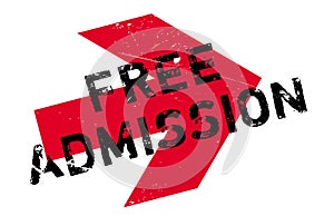 Free Admission rubber stamp