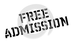 Free Admission rubber stamp