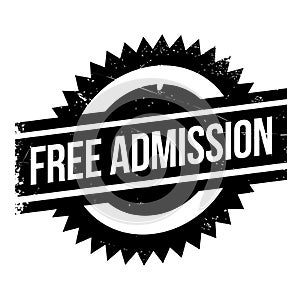 Free Admission rubber stamp