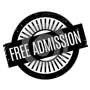 Free Admission rubber stamp