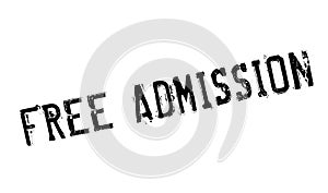 Free Admission rubber stamp