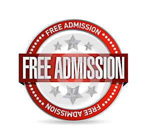 Free admission seal illustration design