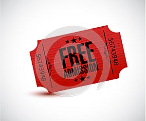 Free admission ticket illustration design