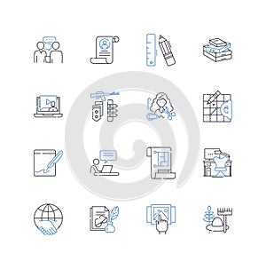 Free agent line icons collection. Independent, Unrestricted, Solo, Self-employed, L, Unaffiliated, Autonomous vector and