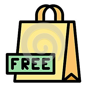 Free bag icon vector flat