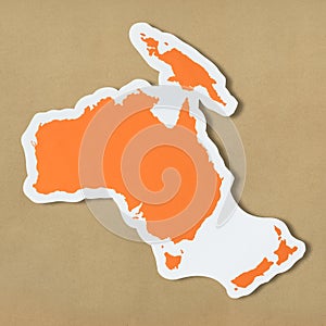 Free blank map of Australia and Oceania photo