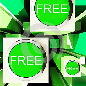 Free Buttons On Cubes Showing Freebie Products photo