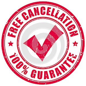 Free cancellation guarantee stamp