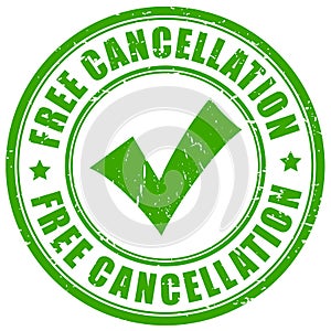 Free cancellation rubber stamp