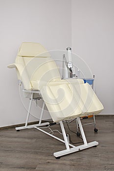 Free chair for pedicure in the beauty salon.