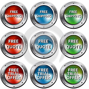 Free Chrome Rivet Buttons