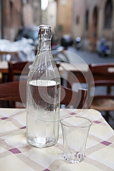 The free cold water in cafein Rome Italy