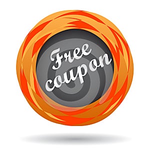 Free coupon colorful icon