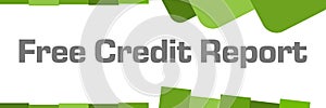 Free Credit Report Green Abstract Background