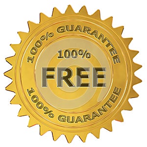 100% free guarantee label