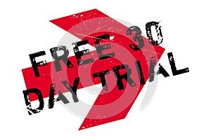 Free 30 Day Trial rubber stamp