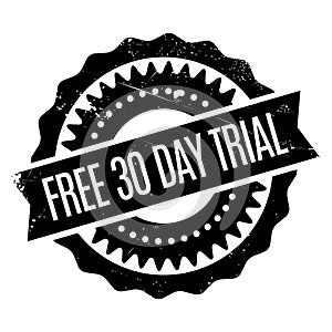 Free 30 Day Trial rubber stamp