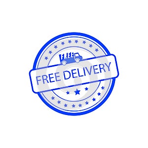 Free delivery banner icon. Vector illustration eps 10