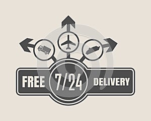 Free delivery emblem design