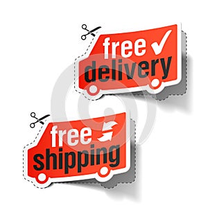 Free delivery and free shipping labels