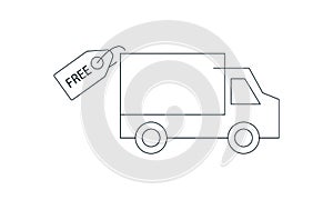 Free delivery icon symbol design vector image