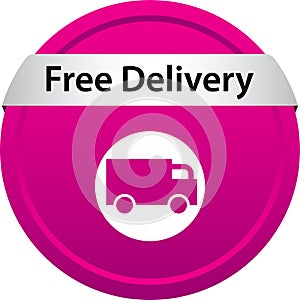 Free delivery icon web button