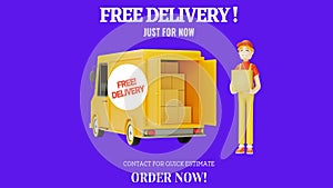 Free Delivery Order now Promotion