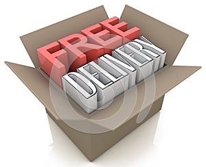 Free delivery package from shipping online webshop