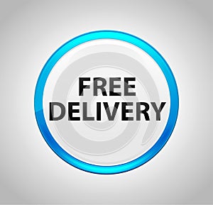 Free Delivery Round Blue Push Button