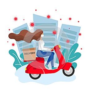 Free delivery scooter coronavirus Stay home