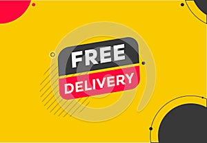 Free delivery sign icon label. Web template free delivery. vector illustration