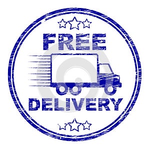 Free Delivery Stamp Represents With Our Compliments And Complimentary