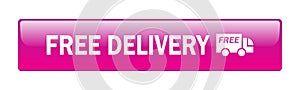 Free delivery truck icon button