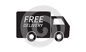 Free delivery truck icon. Fast shipping. Design for website and mobile apps. Vector illustration