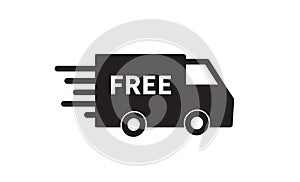 Free delivery truck icon. Fast shipping. Design for website and mobile apps. Vector illustration